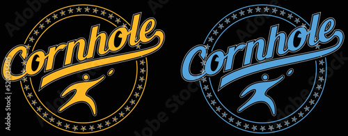 Vector illustration of cornhole logo.