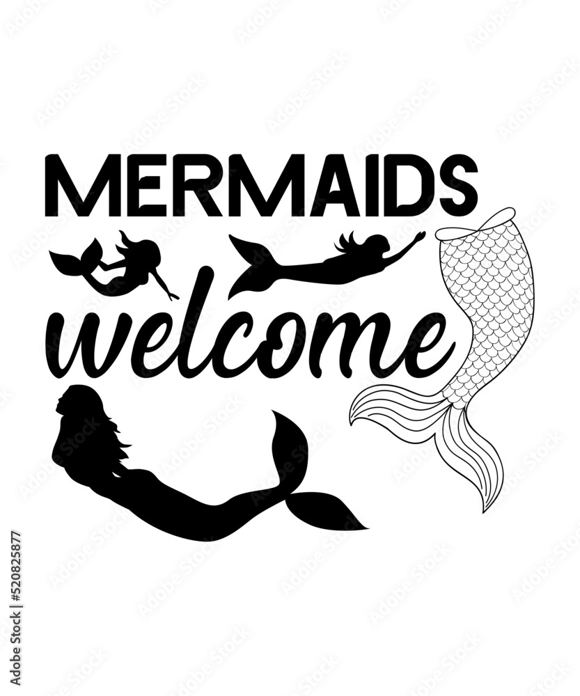 Mermaid SVG Bundle - Commercial Use - Mermaid SVG Cut Files - Mermaid ...