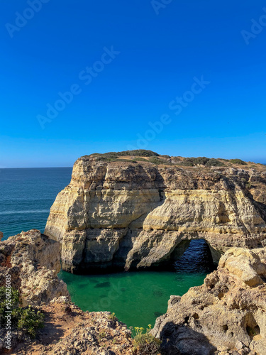 Cliffs along the coast in the Algarve Portugal. © Hugo