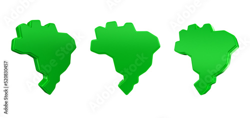 Mapa do Brasil 3D Render photo
