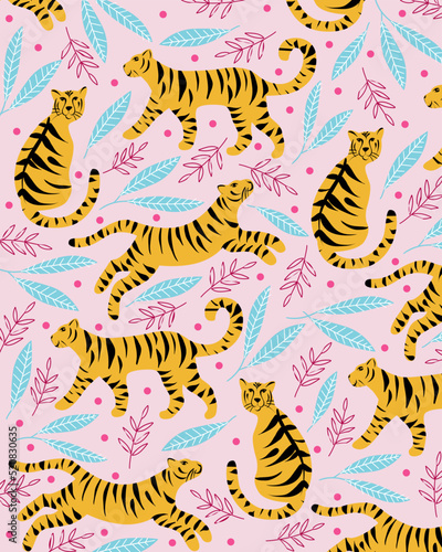 Wallpaper femenino con concepto de leopardo y naturaleza, archivo editable perfecto para imprimir, estampar o fondos de pantalla