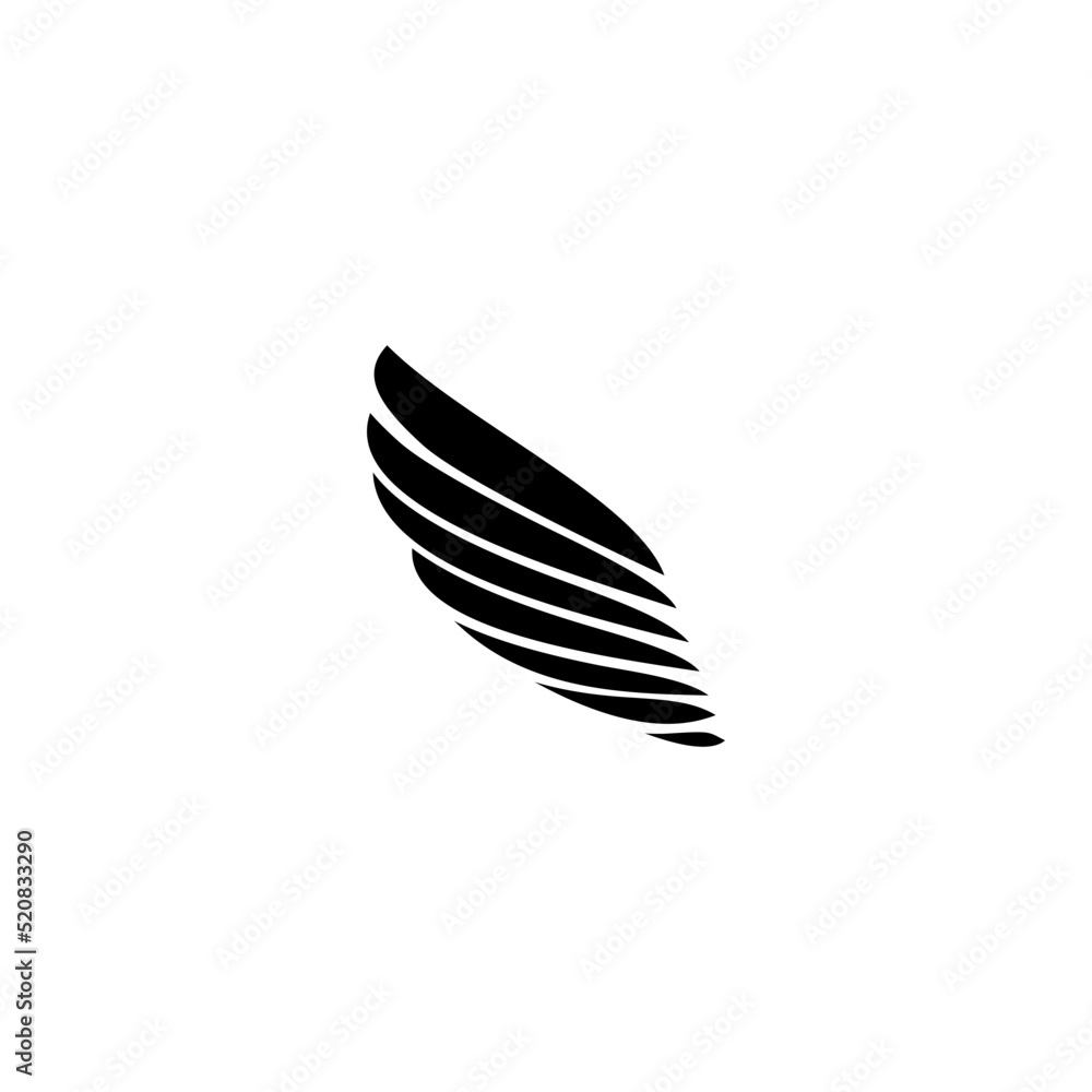 Obraz premium Bird wings vector icon. Angel wings vector icon.