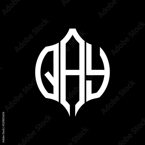 QAY letter logo. QAY best black background vector image. QAY Monogram logo design for entrepreneur and business.
 photo