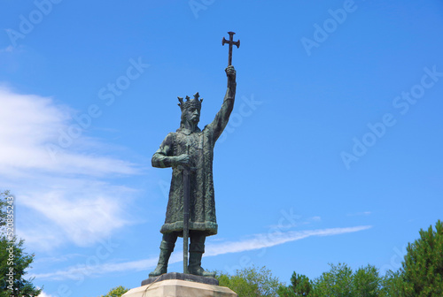 Moldova. Kishinev. 05.20.2022. View of the monument to Stefan Chelmare in the city center. photo