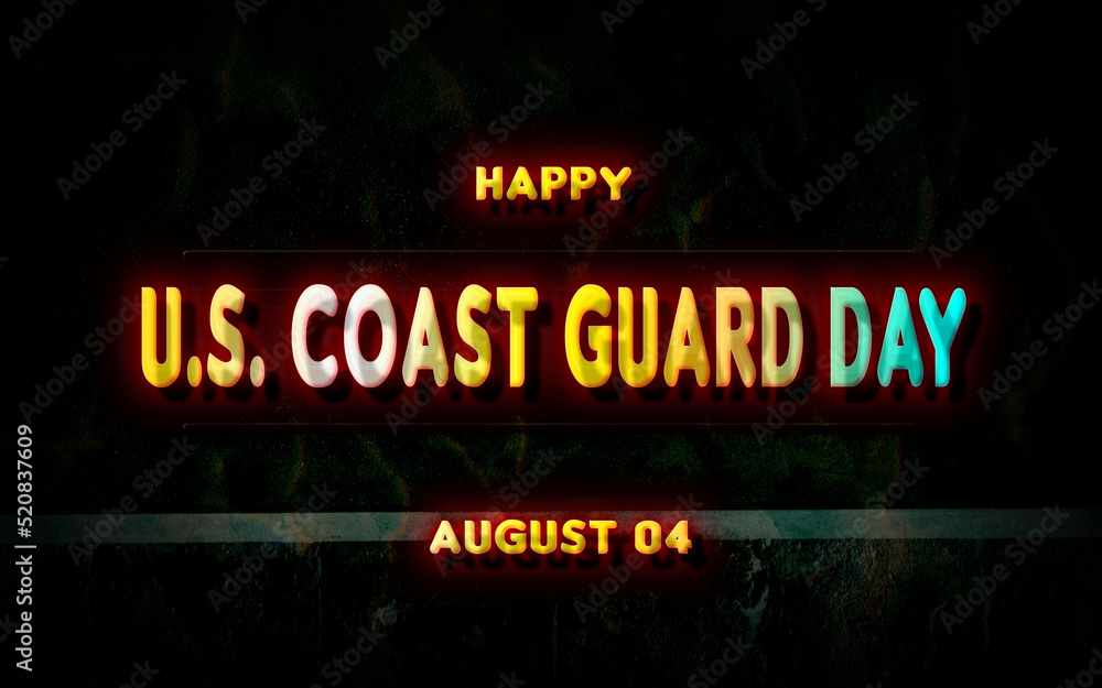 Happy U S Coast Guard Day, holidays month of august , Empty space for text, vector design