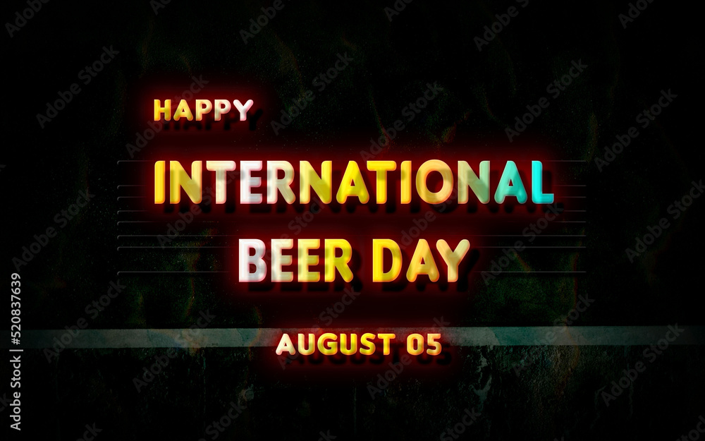 Happy International Beer Day, holidays month of august , Empty space for text, vector design