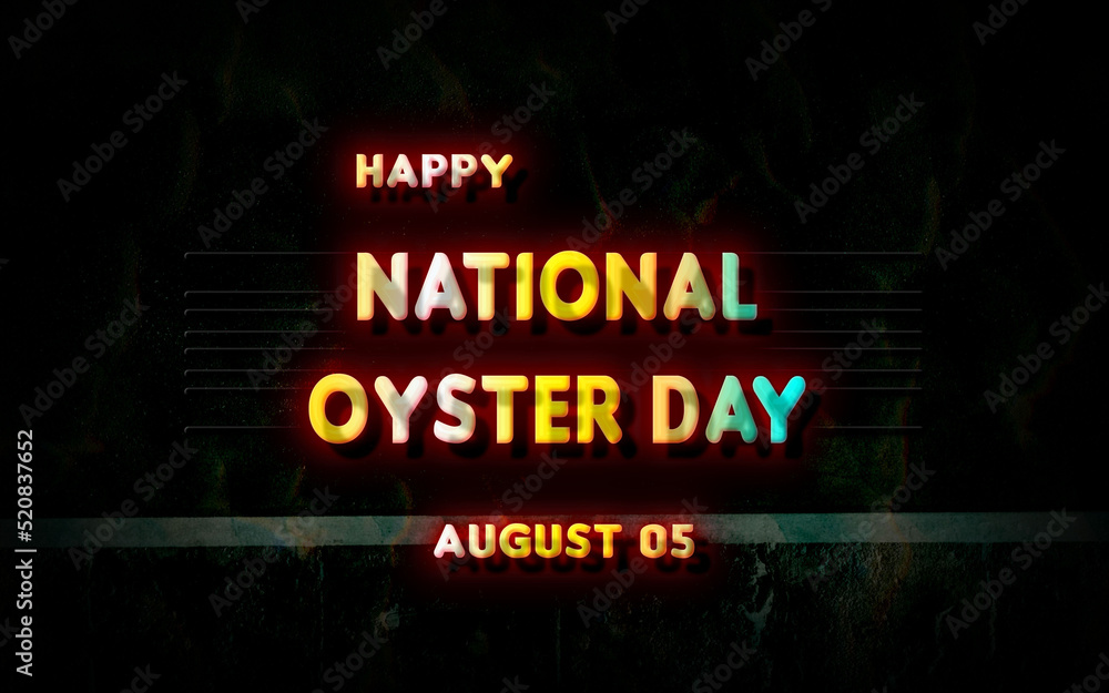 Happy National Oyster Day, holidays month of august , Empty space for text, vector design