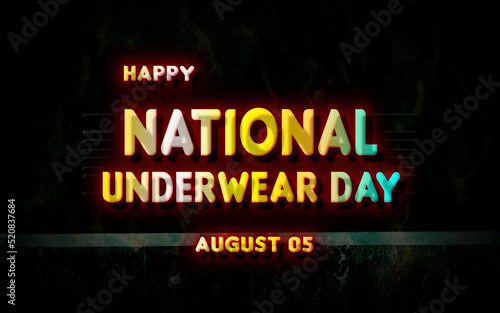 Happy National Underwear Day, holidays month of august , Empty space for text, vector design