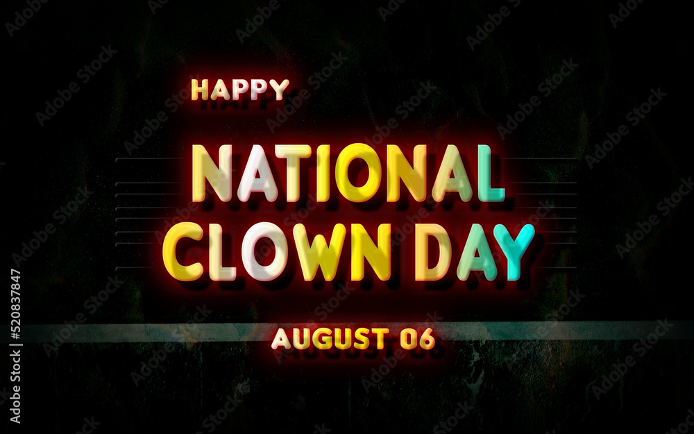 Happy National Clown Day, holidays month of august , Empty space for text, vector design