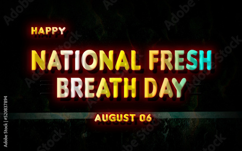 Happy National Fresh Breath Day, holidays month of august , Empty space for text, vector design