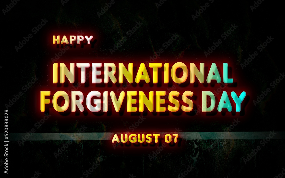 Happy International Forgiveness Day, holidays month of august , Empty space for text, vector design