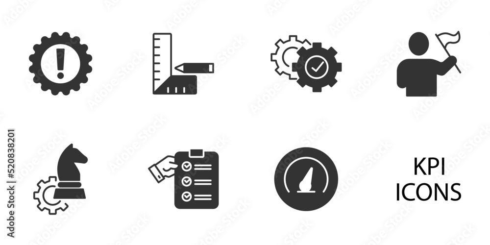 Kpi A Performance Indicator Or Key Performance Indicator Icons Set Kpi A Performance Indicator Or Key Performance Indicator Pack Symbol Vector Elements For Infographic Web Stock ベクター Adobe Stock