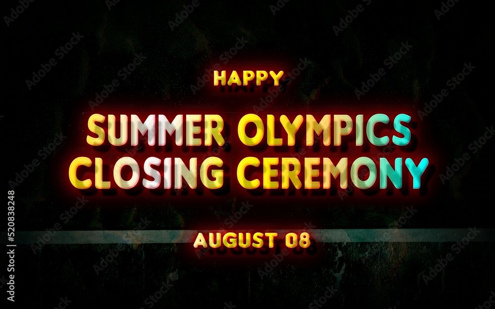 Happy Summer Olympics Closing Ceremony, holidays month of august , Empty space for text, vector design Happy Summer Olympics Closing Ceremony, holidays month of august , Empty space for text, vector design