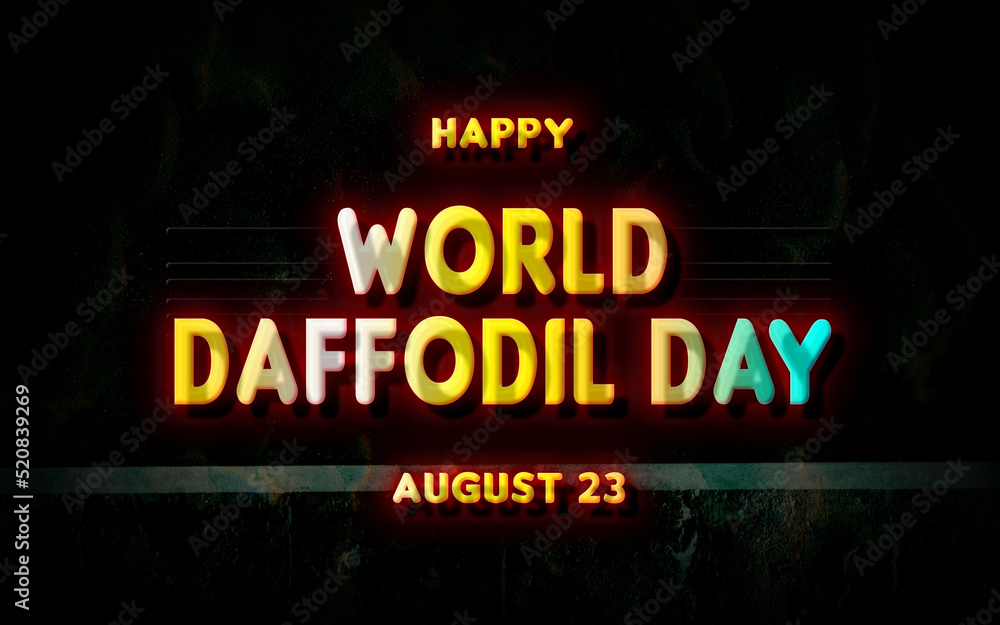 Happy World Daffodil Day, holidays month of august , Empty space for text, vector design