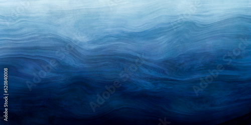 Abstract art teal blue green gradient paint background with liquid fluid grunge texture. © korkeng