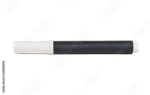 White marker with closed cap isolated on white background