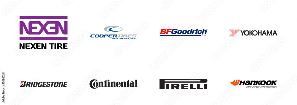 Best tire manufacturing companies logo collection: BFGoodrich, Nexen ...