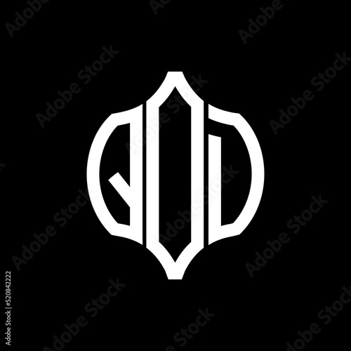 QOD letter logo. QOD best black background vector image. QOD Monogram logo design for entrepreneur and business.
 photo