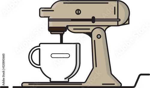 illustration of a mixer