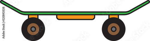 youth favorite skateboard vector illustration