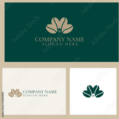 Coffee beans with negative space symbol for home logo design. Wonderfull for coffee shop, coffee farm, cafe and other logos.