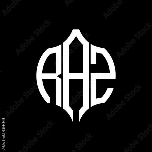 RAZ letter logo. RAZ best black background vector image. RAZ Monogram logo design for entrepreneur and business.
