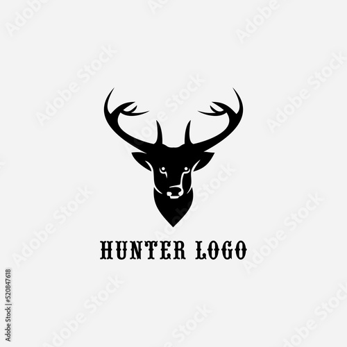 deer, hunting, flat and vintage design collection templates.