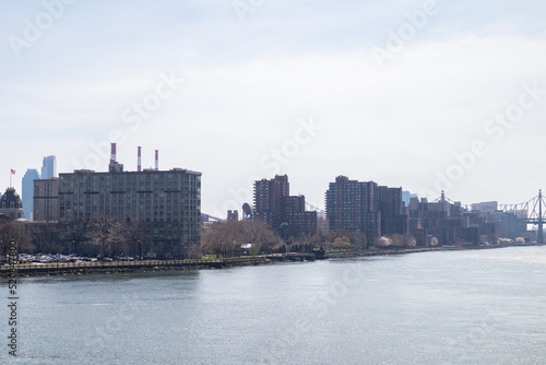 Roosevelt Island Skyline along the East River in New York City