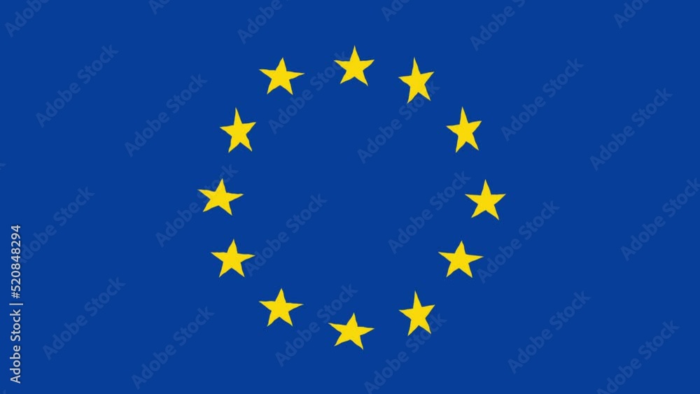 Waving Flag of European Union, Cartoon Animated Background. EU Flag Wave Motion Graphics Seamless Loop, Hand Drawn Style. Video for Backgrounds, Streaming and Channels. Waving Flag of European Union, Cartoon Animated Background. EU Flag Wave Motion Graphics Seamless Loop, Hand Drawn Style. Video for Backgrounds, Streaming and Channels.