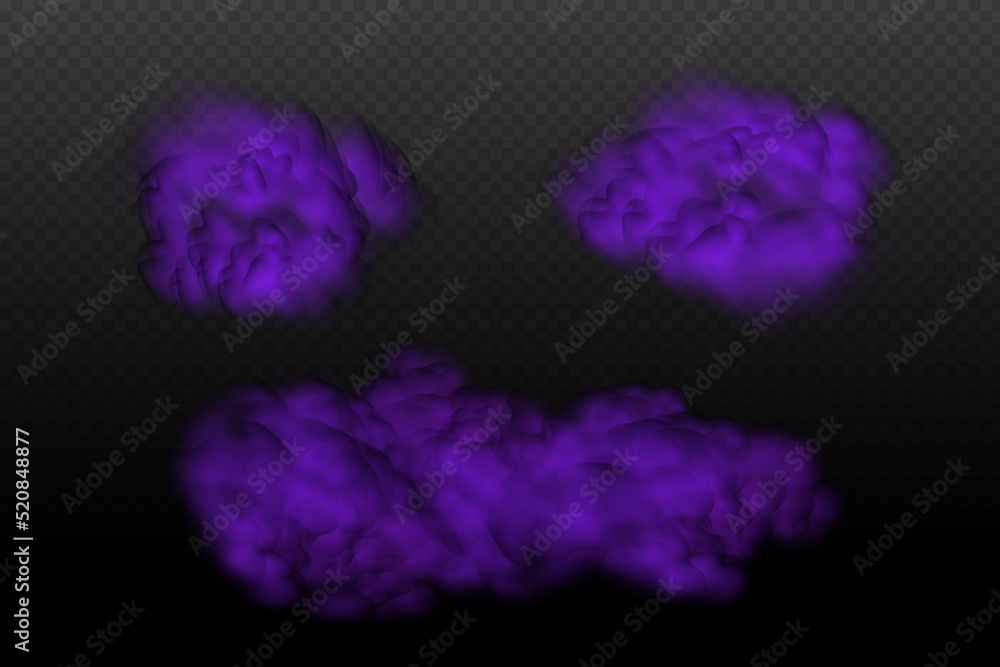 Realistic scary mystical violet fog in night Halloween. Purple poisonous gas, dust and smoke effect. Realistic scary mystical violet fog in night Halloween. Purple poisonous gas, dust and smoke effect.