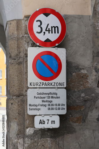 sign, parking, parking zone, short-term parking zone, road, traffic, parking ban