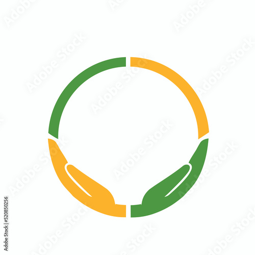 Hands solutions teamwork logo
