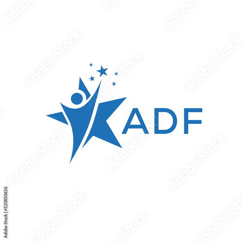 ADF Letter logo  white background .ADF Business finance logo design vector image  in illustrator .ADF  letter logo design for entrepreneur and business.
 photo