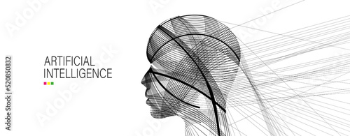 Conceptual technology illustration of artificial intelligence