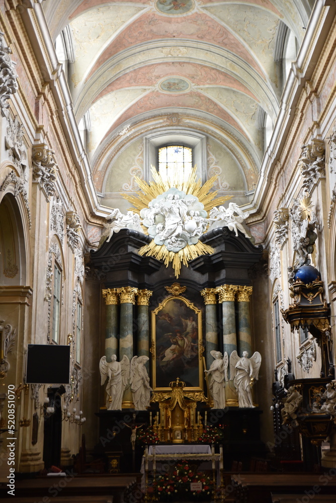 Autel baroque à Cracovie. Pologne