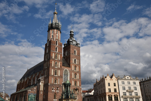 Monuments de la Grand Place de Cracovie. Pologne 