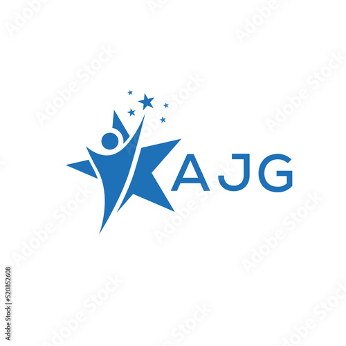 AJG Letter logo  white background .AJG Business finance logo design vector image  in illustrator .AJG  letter logo design for entrepreneur and business.
 photo