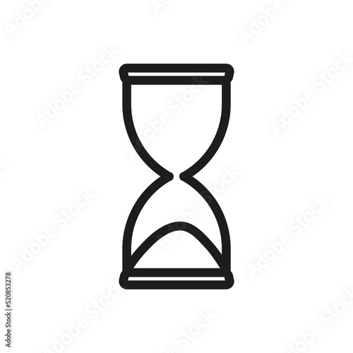 Hourglass line icon. Time management, keep track, sand, clock, schedule, planning, stopwatch, timer, loading, wait. Time measurement concept. Vector line icon for Business and Advertising