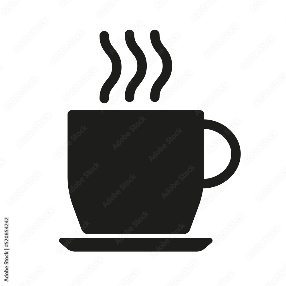 Cup with hot drink line icon. Steam, tea, coffee, cafe, break, time, have a rest, green, black, brew, tasty, coffee house, caffeine, breakfast, morning. Beverage concept. Vector line icon for Business Cup with hot drink line icon. Steam, tea, coffee, cafe, break, time, have a rest, green, black, brew, tasty, coffee house, caffeine, breakfast, morning. Beverage concept. Vector line icon for Business