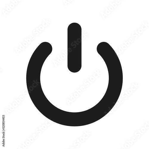 Power button line icon. Turn, on, off, reset, device, phone, computer, start, switch, shut down. Technology concept. Vector line icon for Business and Advertising