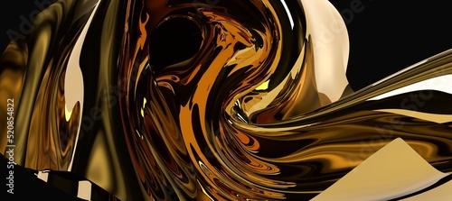 gold polygon geometric abst...