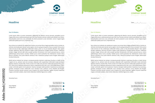 Creative modern clean professional corporate business letterhead template design 03
