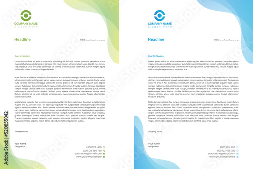 Creative modern clean professional corporate business letterhead template design 05