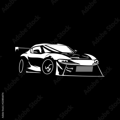 vector drifting car for super car illustration