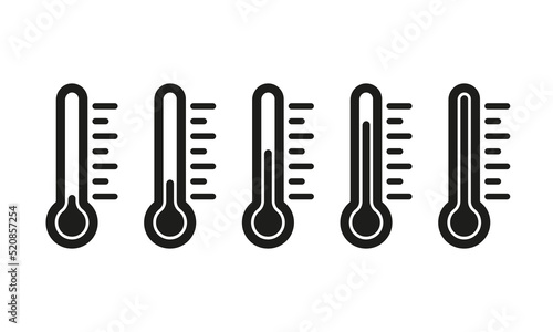 Obraz na plátně Thermometers set icon