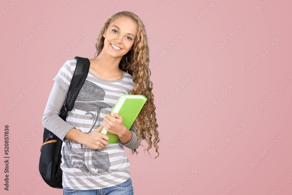 Young student posing over background, study concept Young student posing over background, study concept
