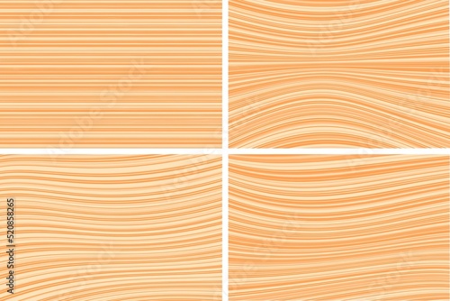 4x Orange Linien Muster ~ Hintergrund Background Buttons ~ Vorlage Template  ~ Webdesign Grafiken ~ Gerade / Wellen / Verformt 