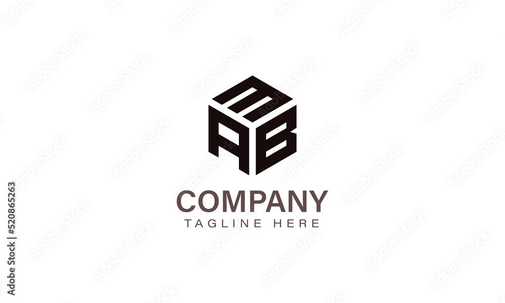 Letter MAB Logo, Three Letter Logo, Alphabet M A B Hexagon Shape Vector Icon Template Letter MAB Logo, Three Letter Logo, Alphabet M A B Hexagon Shape Vector Icon Template
