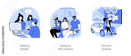 Evening outing isolated cartoon vector illustrations se