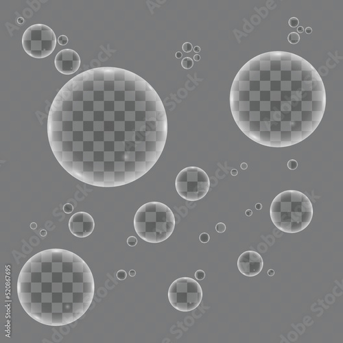 transparent water soap bubbles